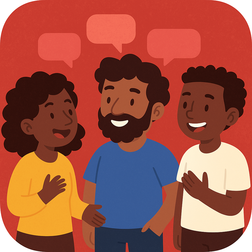 People communicating in Haitian Creole