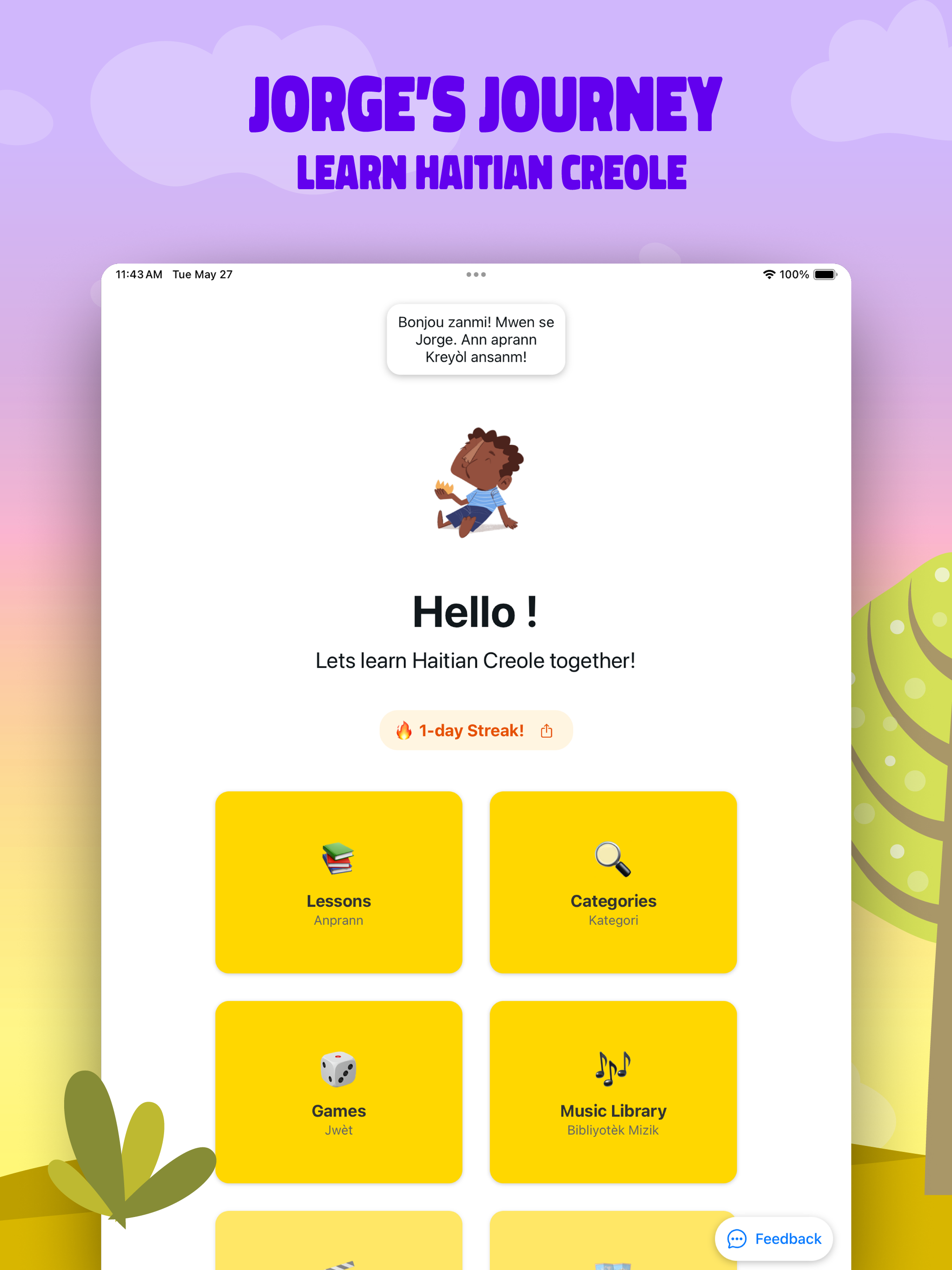 Jorge's Journey App Dashboard